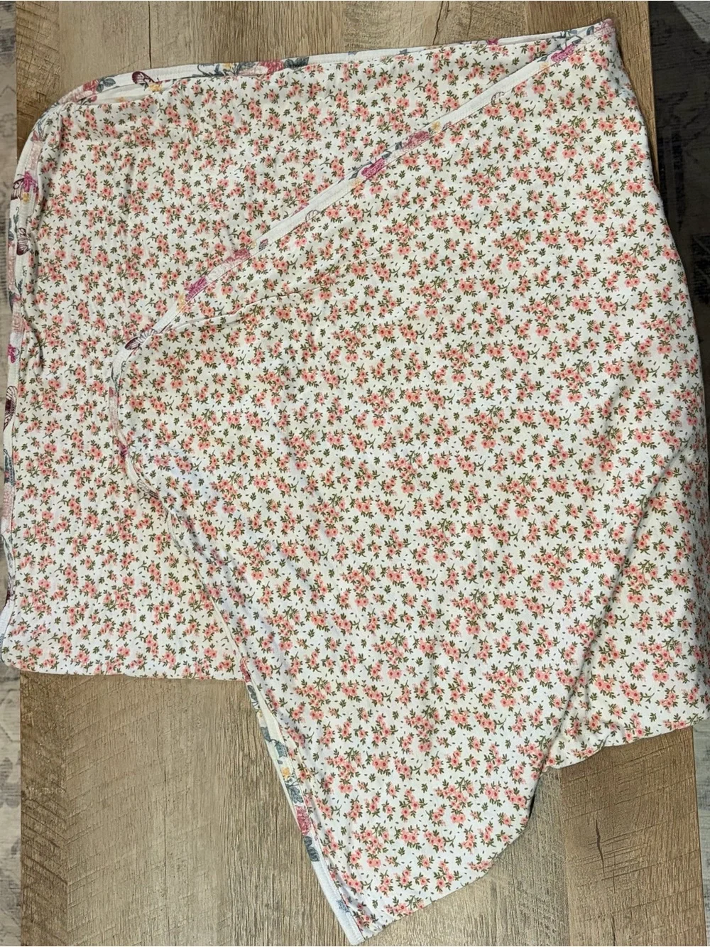 Posh Peanut Floral Cotton Throw in Cream, Pink, Yellow and Green